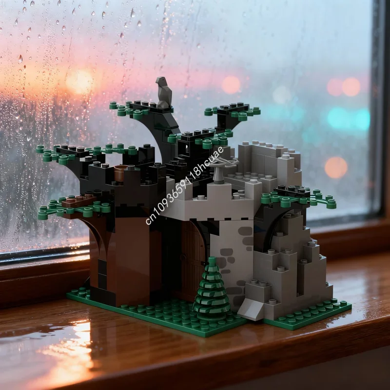 182pcs MOC Castle Dragon Knights Classic Expansion Hideout Model Building Blocks Architecture Toys Festival Gifts Brick