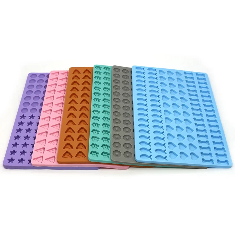 Multi-Cavity Geometry Biscuit Silicone Mold Bone Heart Chocolate Candy Baking Set Star Doughnut Cake Decor Mould Ice Tray Gift
