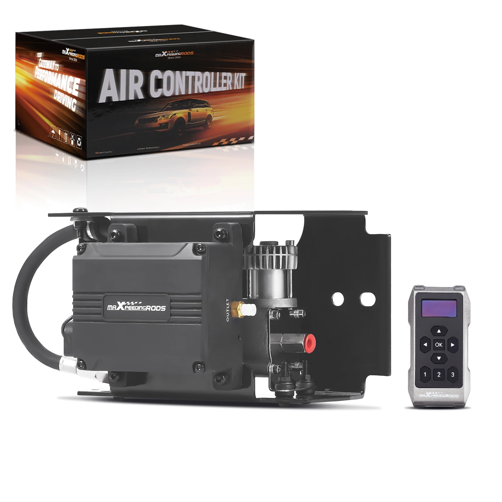 

Беспроводной универсальный комплект компрессора для пневмоподвески для автодомов, фургонов и пикапов