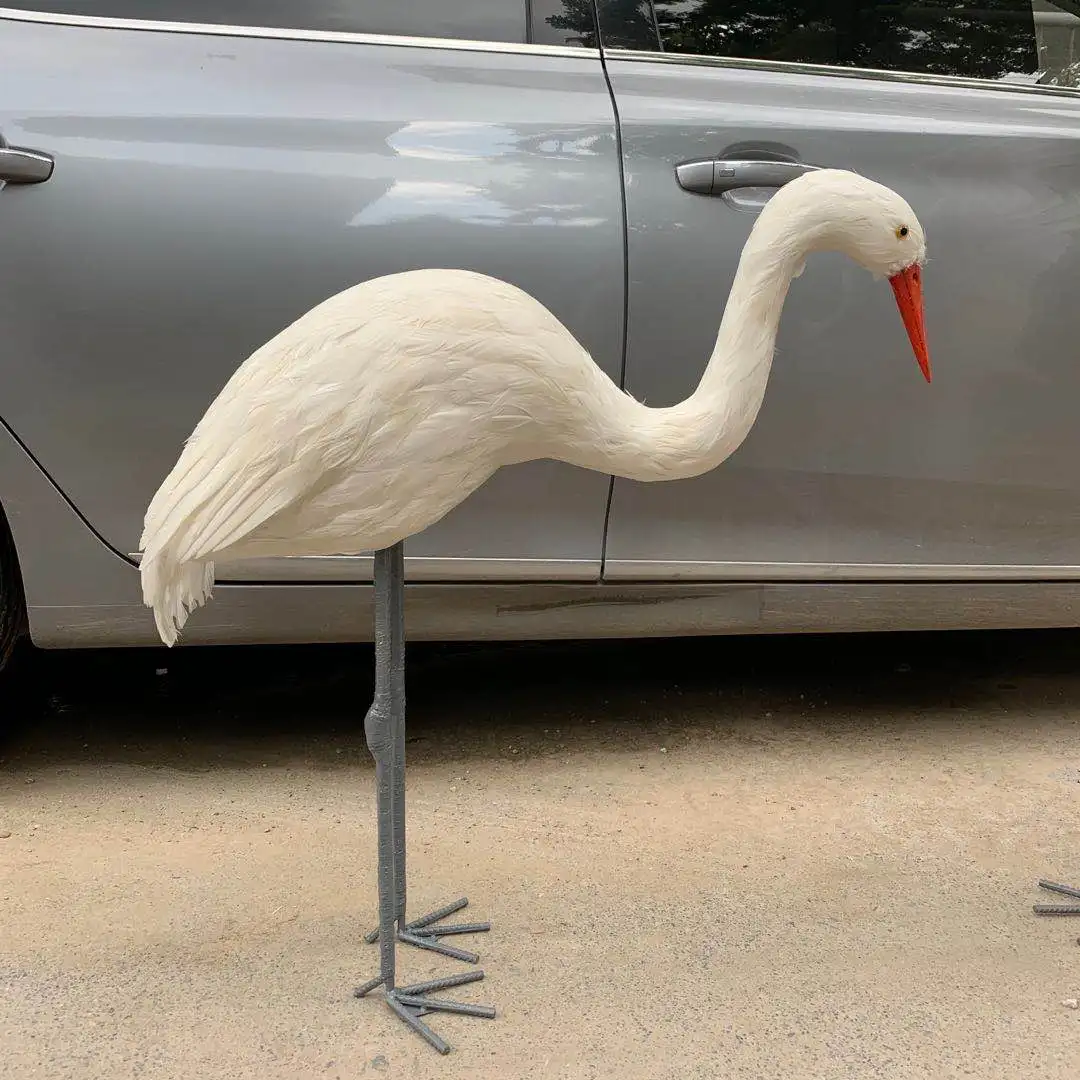 big simulation foam&feathers look down egret model home garden decoration gift about 70cm a2759