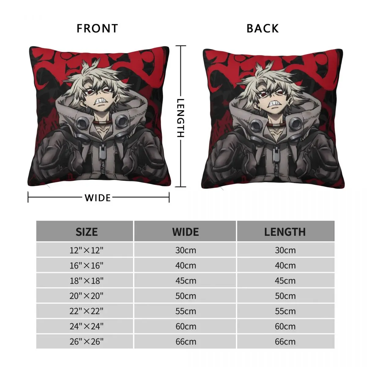 Gachiakuta Manga Rudo Pillow Cover Soft Pillow Case Cushion Cover Morden Design Pillowcases For Sofa Home Decorative