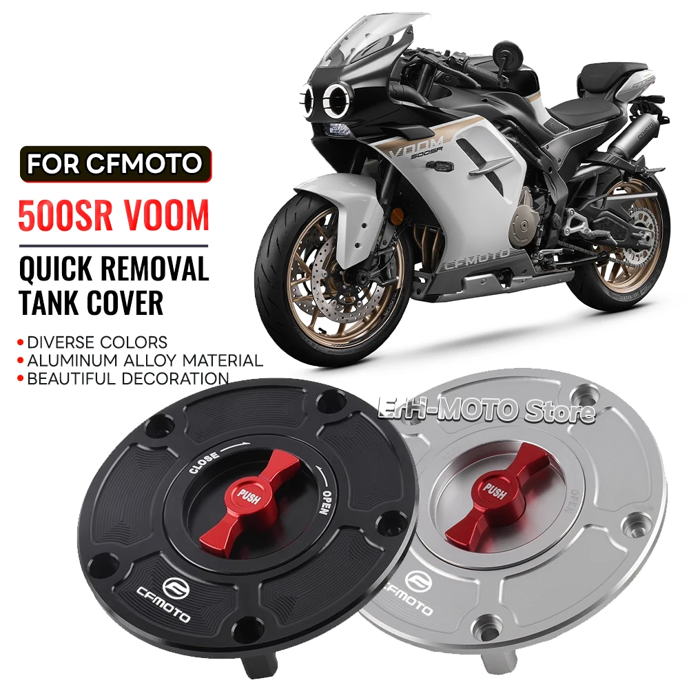

Gas Fuel Tank Cap For CFMOTO 500SR VOOM CF 500 SR Gasoline Cover Modified Aluminum Quick Removal Tank Cover CNC Accessories