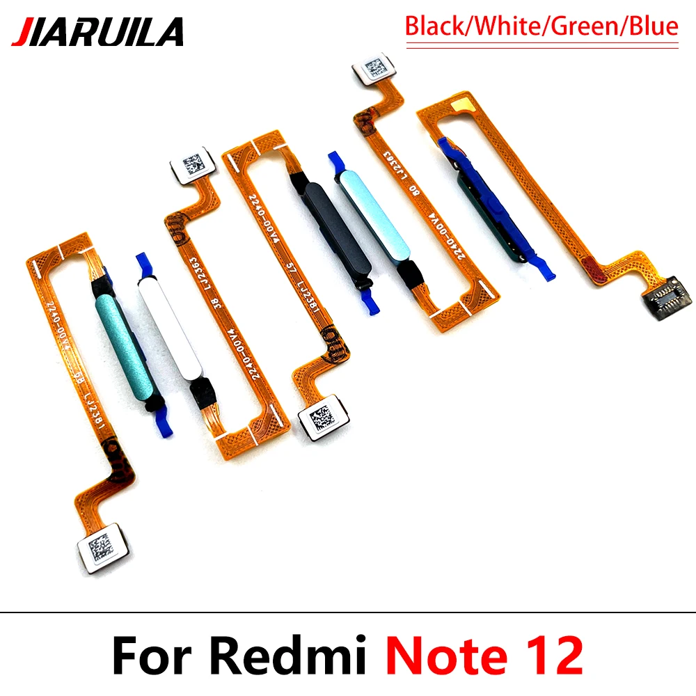 Home Button Fingerprint Sensor For Xiaomi Redmi Note 12 5G Touch ID Flex Cable Ribbon Replacement Parts