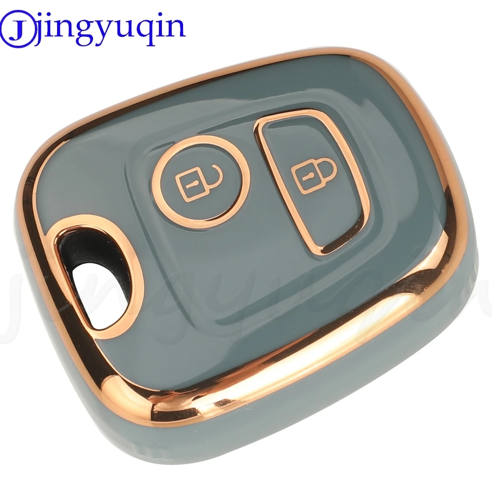 JYQ TPU Auto Key Shell Case Cover For Peugeot 106 107 206 207 307 Citroen C1 C2 C3 C4 XSARA PICASSO For Toyota AYGO Protector
