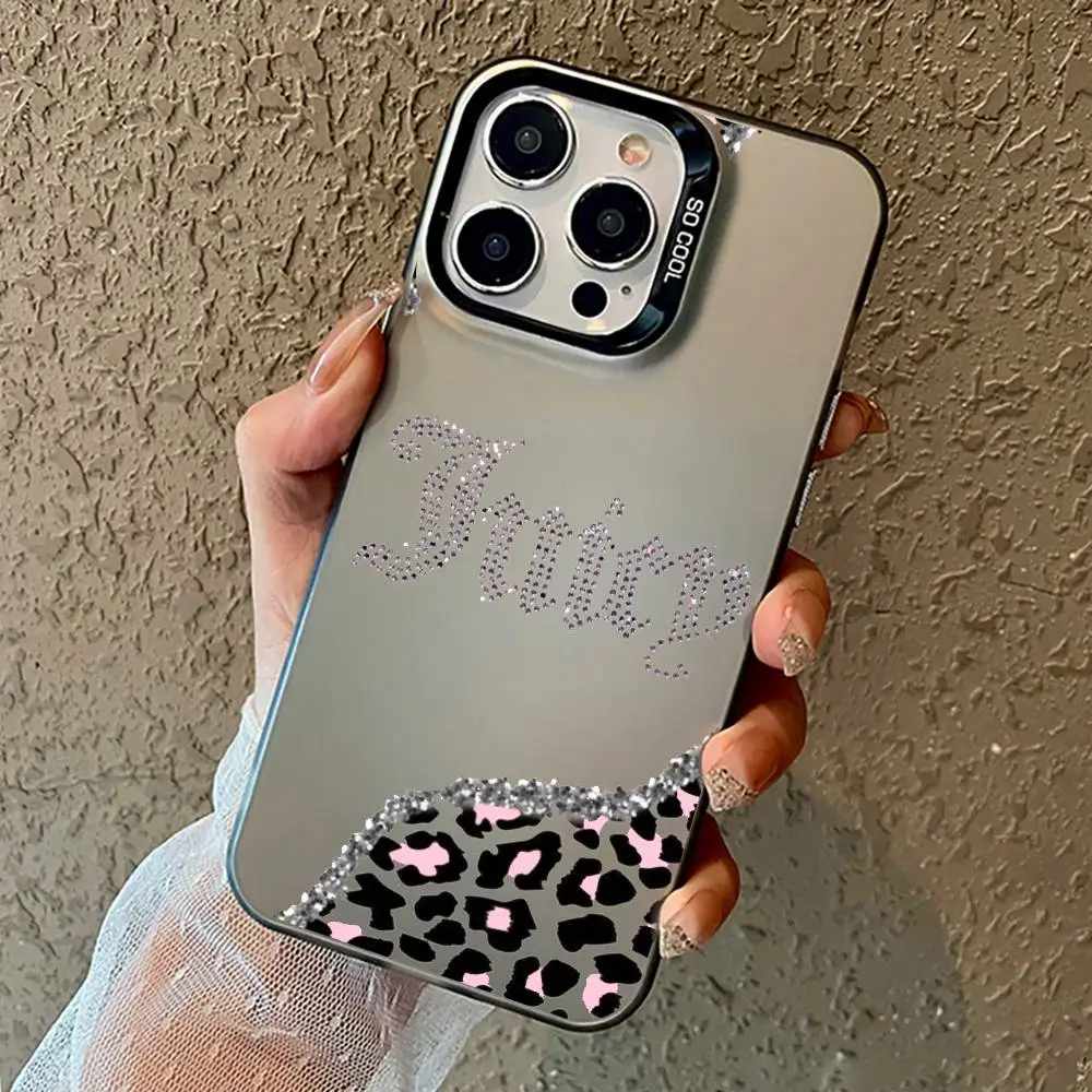 Funda de teléfono j-juicy couture para iPhone17,16,15,14,13,12,11 Pro Max Blcak, mate, a prueba de golpes
