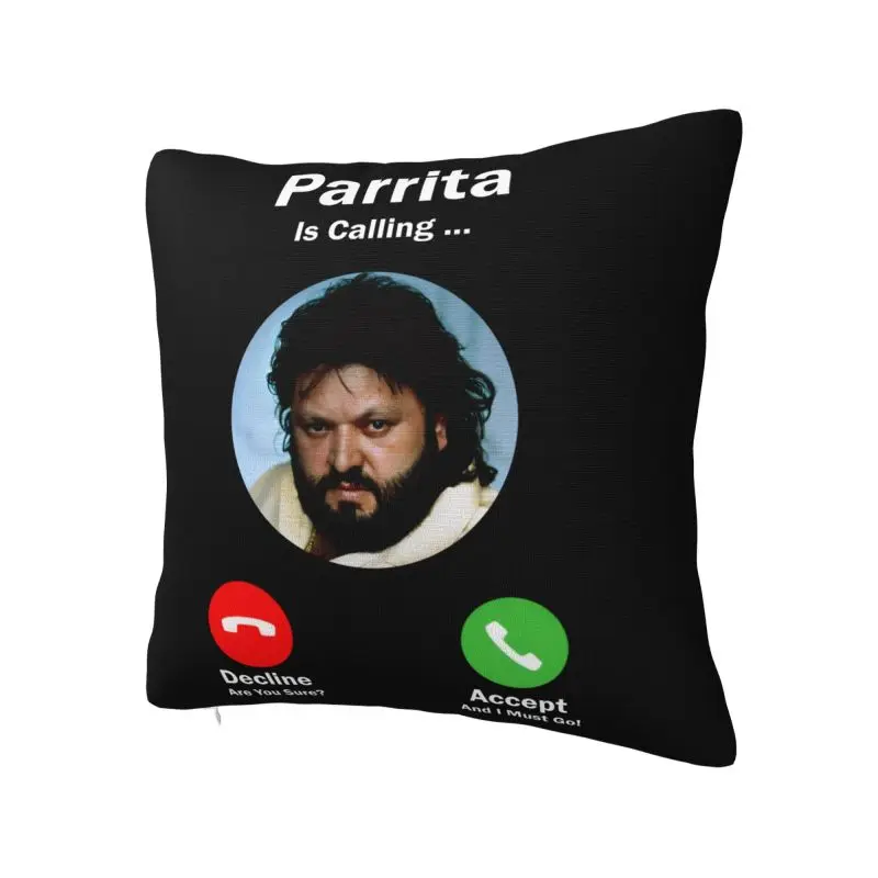 Luxury Parrita Is Calling Cushion Cover 55x55cm Soft Pillow Case for Car Square Pillowcase Home Decorative