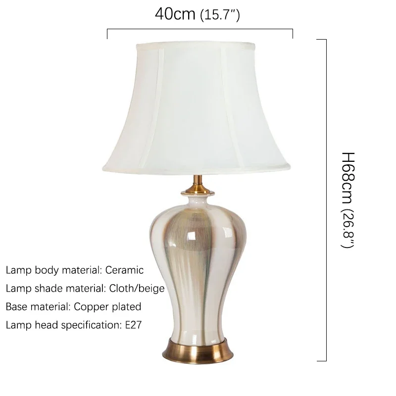 ALBERT Contemporâneo CeramicTable Lamp Criatividade Sala de estar Quarto Estudo Hotel Homestay Engenharia Luz de mesa