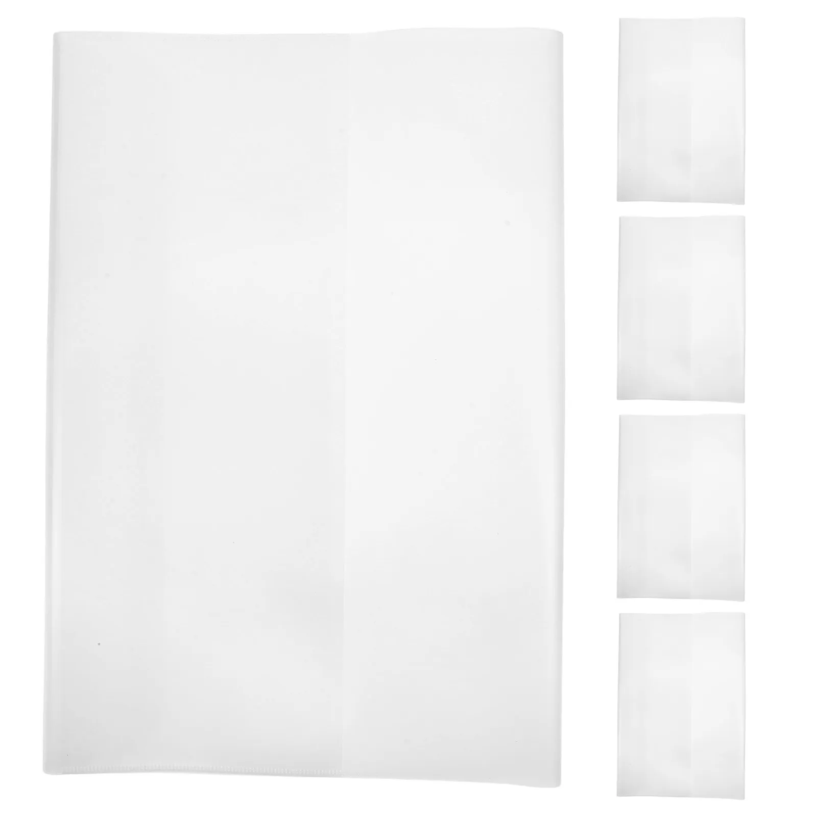 5Pcs Waterproof Book Cover Clear Plastic Transparent Protective Cover for Exercise Books Notebooks School Supplies PP Material