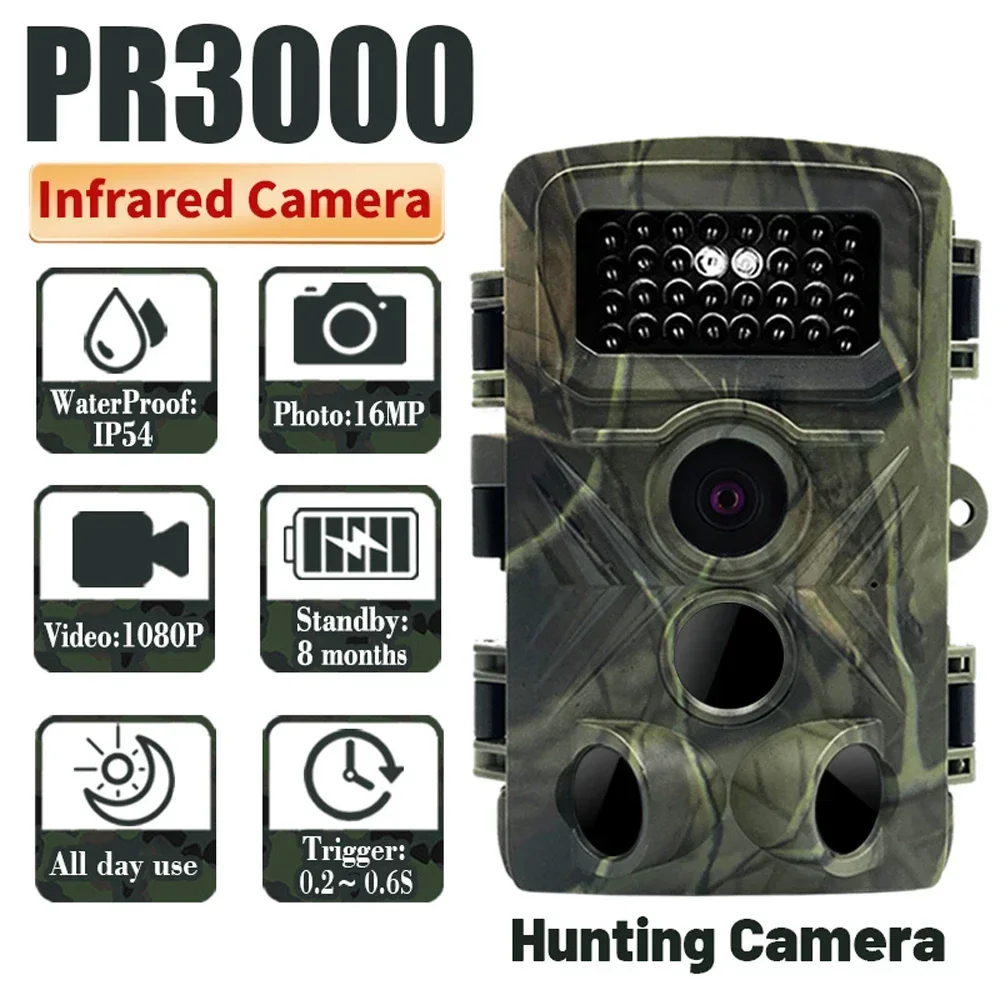 PR3000 Nehmen Trail Kamera 36MP 1080P Nacht Foto Video Multifunktions Outdoor Jagd Tier Beobachtung