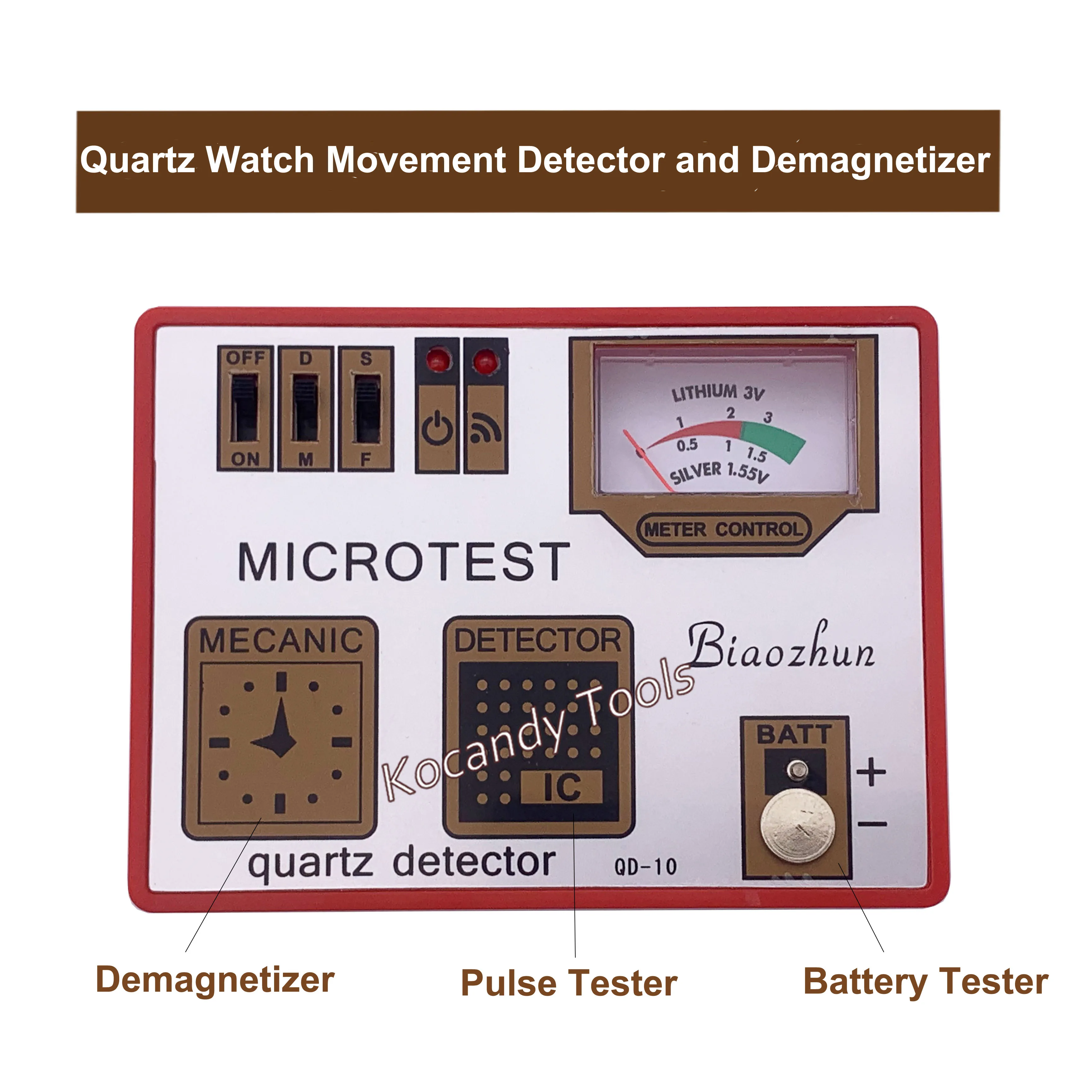 Quartz Watch Movement Detector Battery&Pulse Tester Multi-function Watch Analyzer QD-10 Watch Repair Instrument Tool 