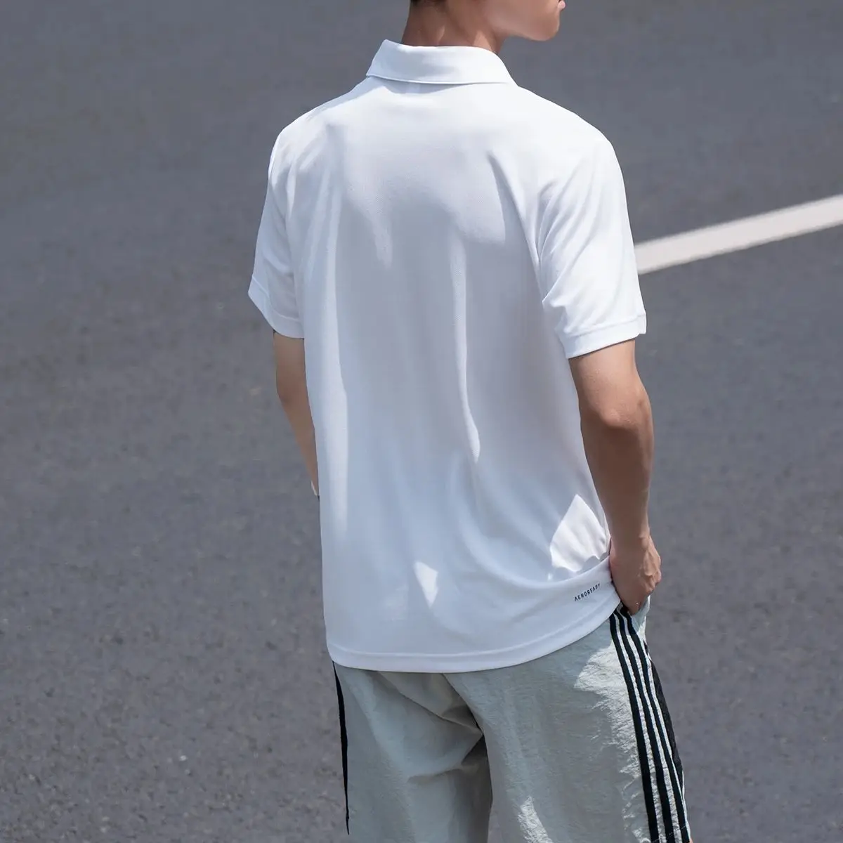 Adidas Fab Polo Men's Short-Sleeved Running Fitness T-Shirt Quick-Drying Breathable Comfortable Top Tennis Golf Polo Shirt Hr8729