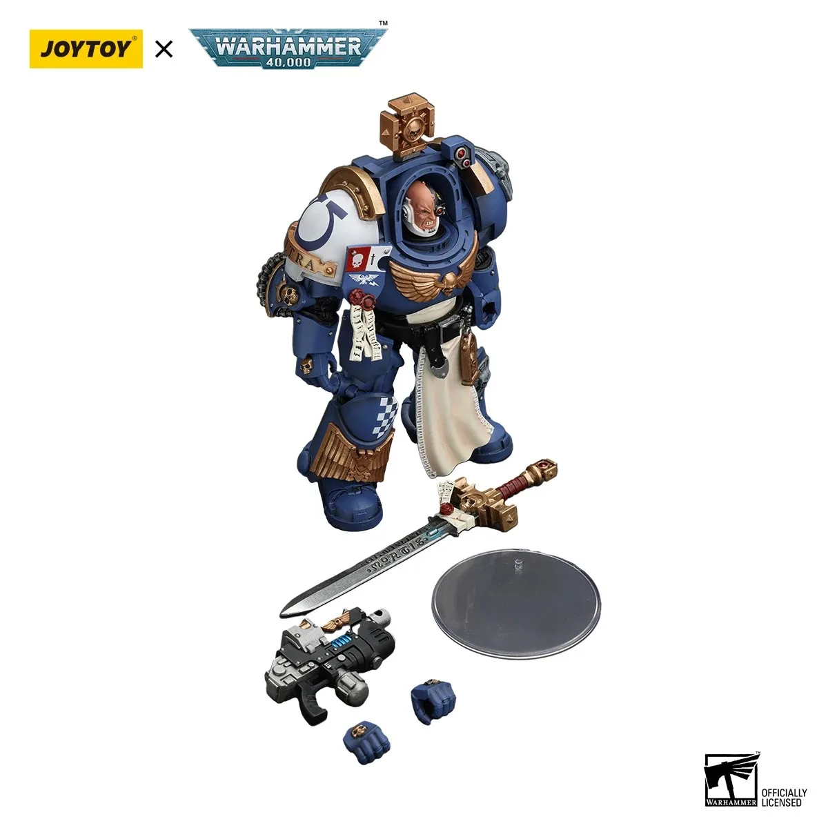 [متوفر] JOYTOY Warhammer 40K 1/18 عمل الشكل Ultramarines الكابتن في المنهي درع جمع أنيمي لعبة مجسمة