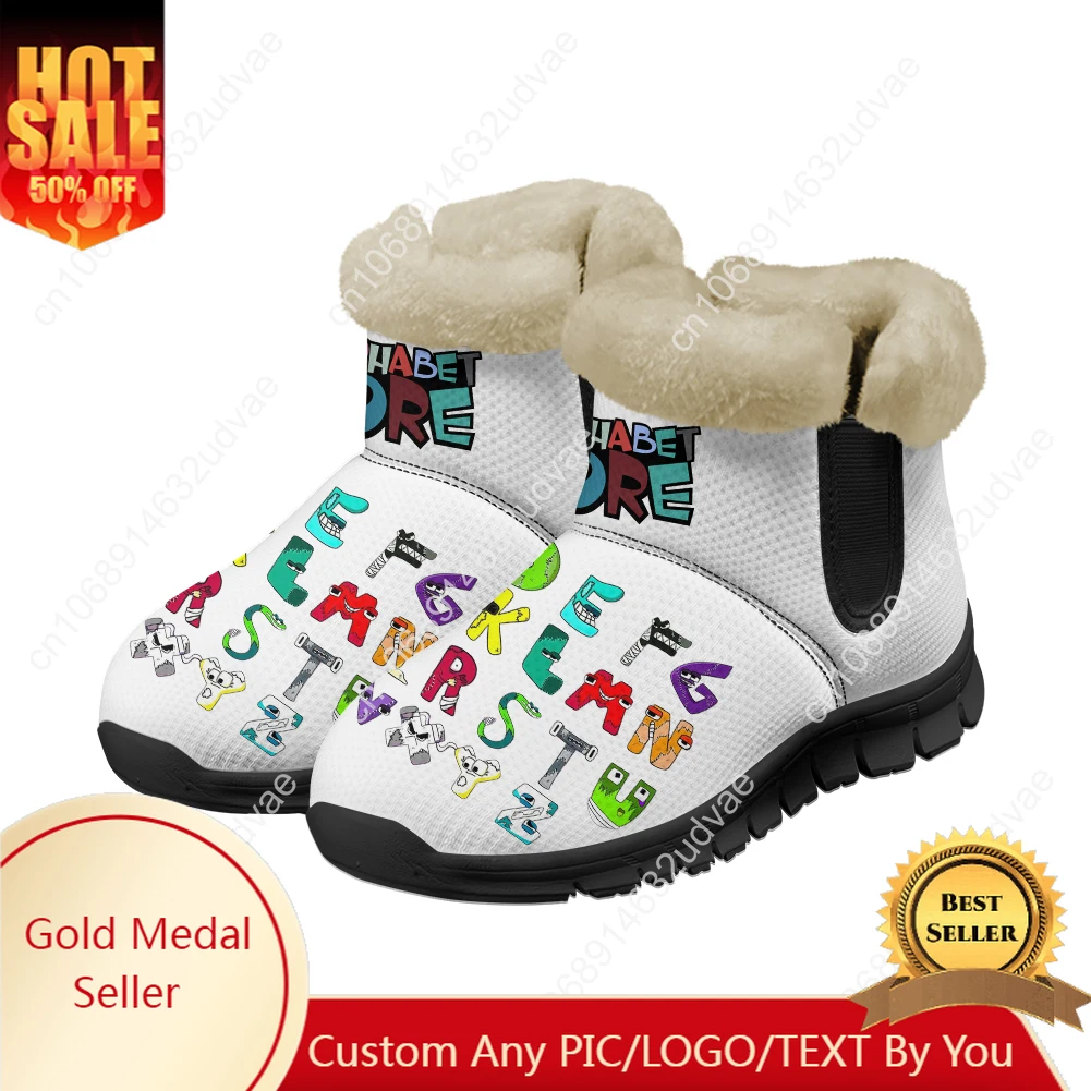 

Alphabet Lore Snow Boots Mens Womens Teenager Shoes Keep Warm High Quality Casual Lightweight Couple Sports Custom Sneakers
