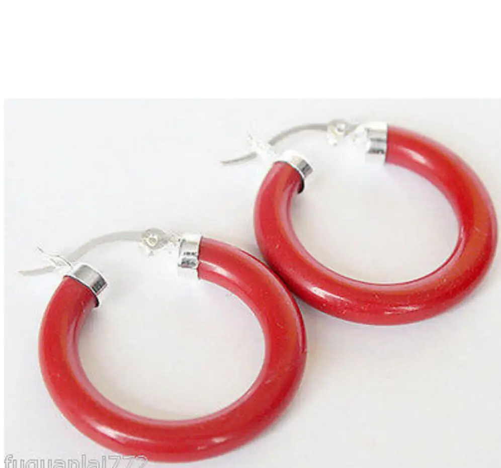 

Charming With Manmade Red Coral Earring