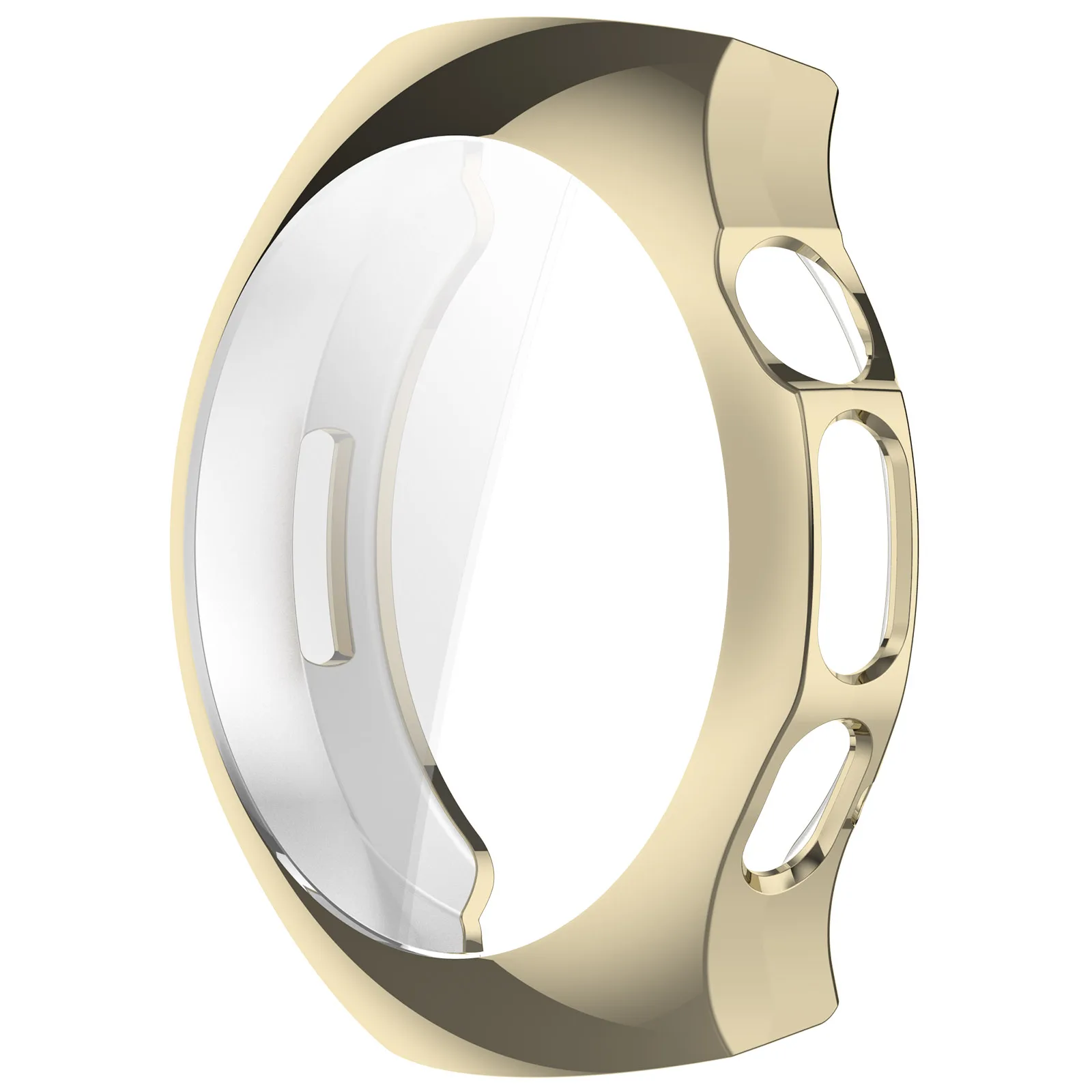 For Huawei Watch 5 42mm Watch Case Full Coverage Flexible TPU Electroplating Cover - Gold view 3