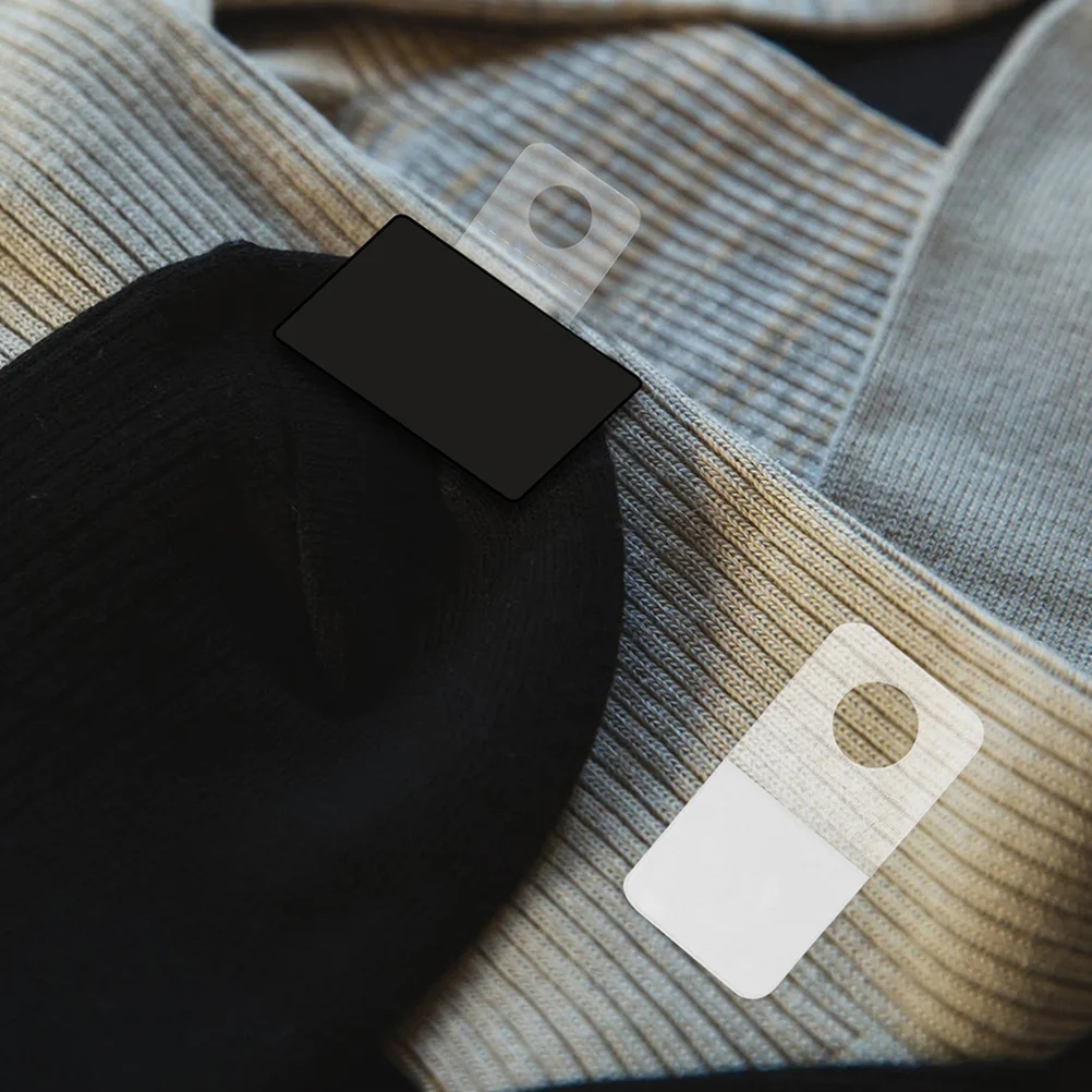 100 قطعة من علامات التبويب المعلقة اللاصقة الشفافة، ملصقات خطافية ذاتية اللصق لعرض المتجر، عناصر صغيرة للأعمال التجارية، المكتب والمنزل #2