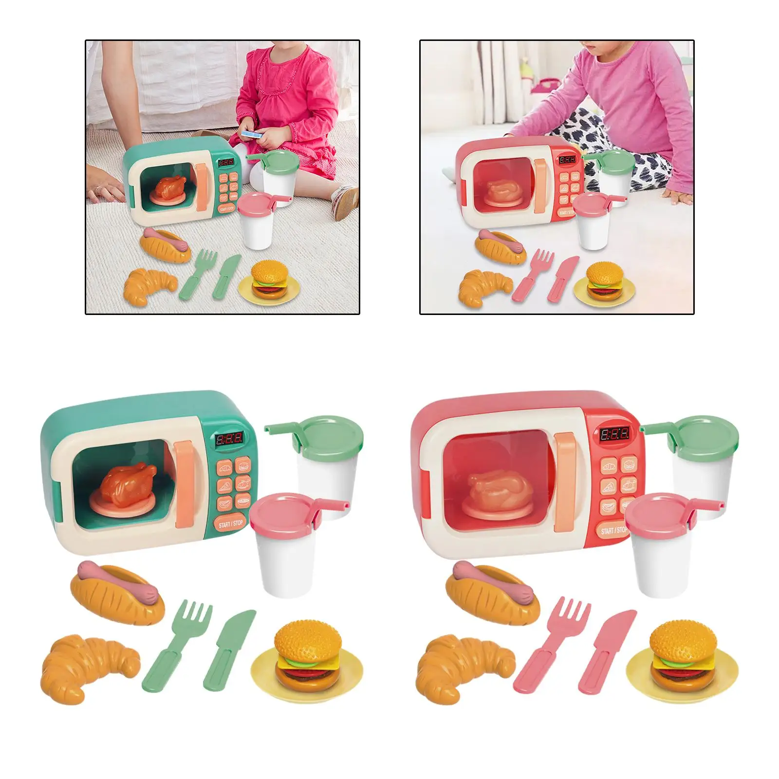 Crianças forno de microondas brinquedos criança jogar brinquedos de cozinha crianças presentes dos namorados para crianças meninas meninos 3-8 anos de idade crianças