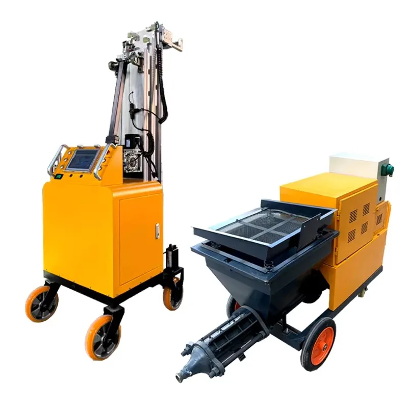 Wall Plastering Machine with Adjustable Height/Thickness – Customizable Design for Home Improvement Rendering