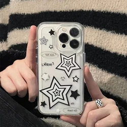Korea Star INS Phone Case For iPhone 11 Case iPhone 15 Pro Case iPhone 16 13 12 14 Pro Max XR XS X 7 8 Plus SE 2 Y2K Phone Case