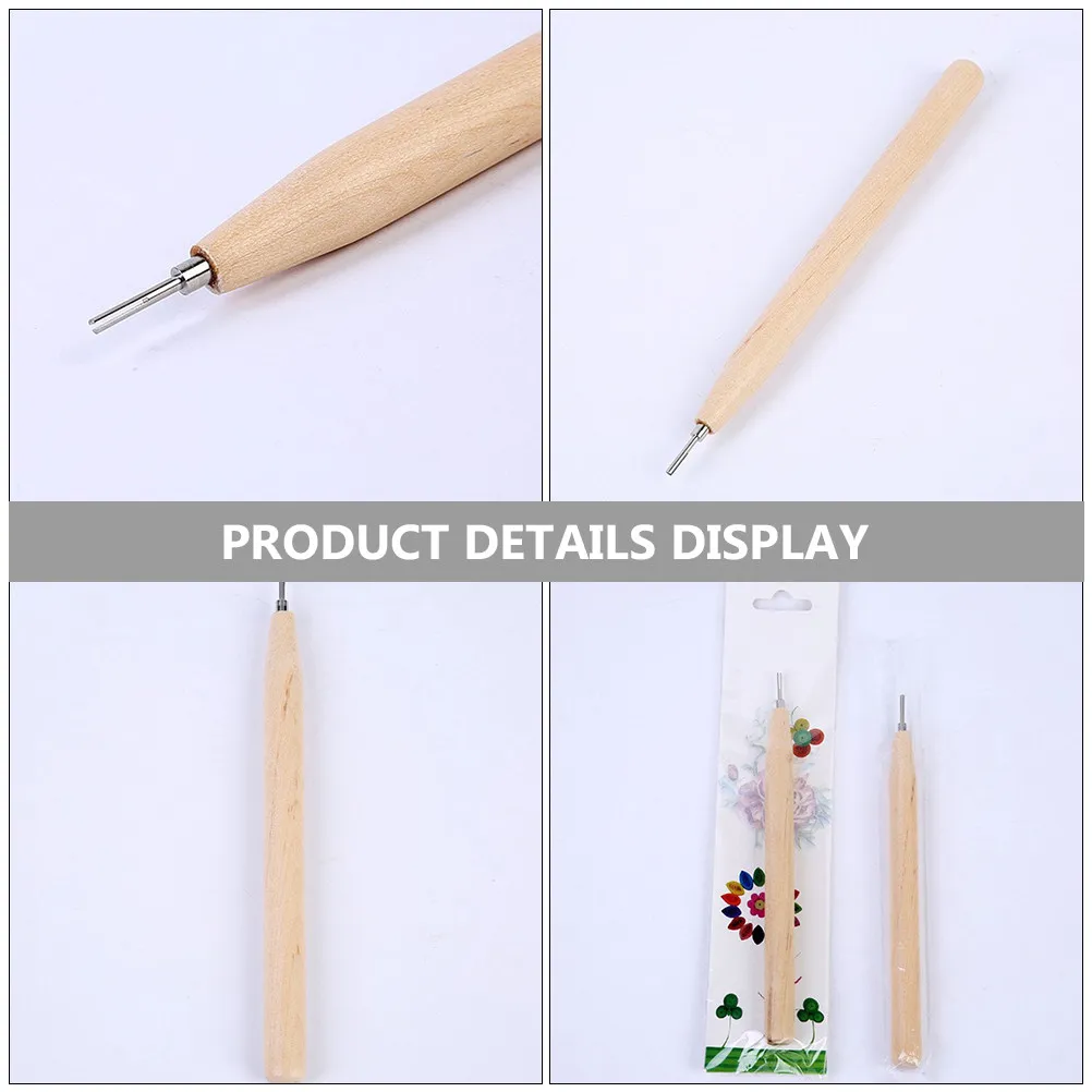 6Pcs Professional Quilling Pen Set Slotted Metal Tip Paper Rolling Tool for Origami Bookbinding Decoration Home DIY Paper Crafts