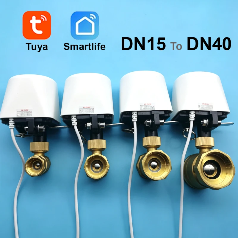 Tuya Smart Zigbee Valve Timer Automatic Irrigation Watering Controller Water Valve Garden Wifi Voice Remote Control DN15 To DN40