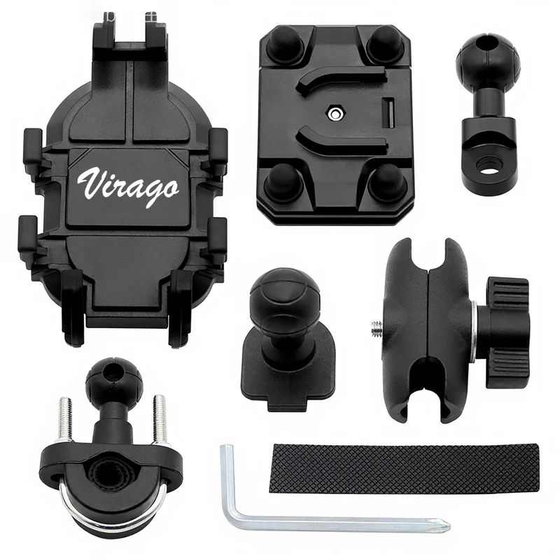 Upgraded Rotary Adjustment Mobile Phone Navigation Motorcycle Bracket For VIRAGO XV125 XV250 XV400 XV500 XV535 XV70 Accessories