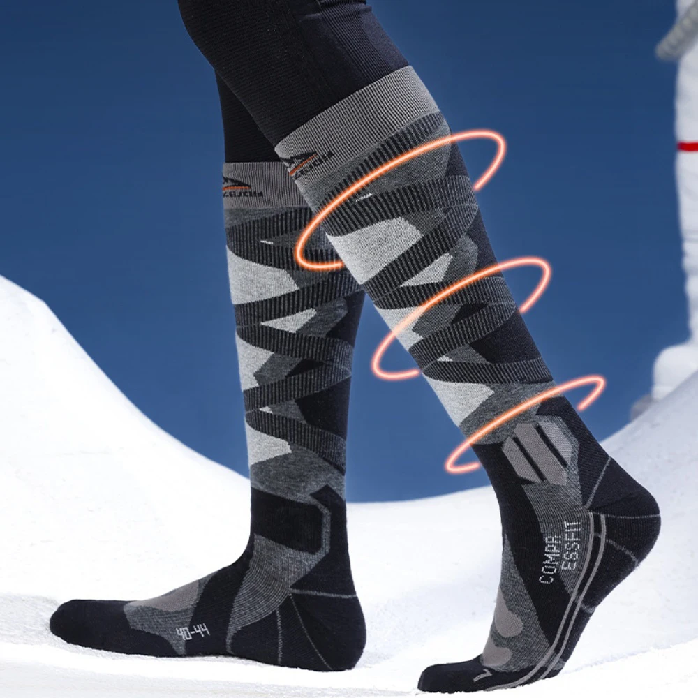 

1Pair Ski Sock Thicker Sports Soft Thicken Cotton Winter Skating Snowboard Soccer sock High Elastic Thermal Socks for Men Women