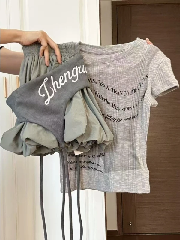 

Dopne Beautiful Set Women's Summer 2025 New Sweet Spicy Girl Micro Translucent ort Sve Cover up Flower Bud Skirt...