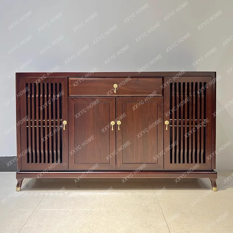 DV  Solid wood restaurant locker tableware side cabinet villa decorative locker