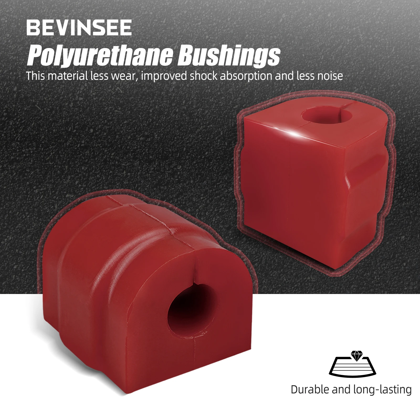 BEVINSEE Front Anti Roll Sway Bar Polyurethane Bushing For BMW 3 Series E46 1999-2006 Replaces 31351097179 - Image 4
