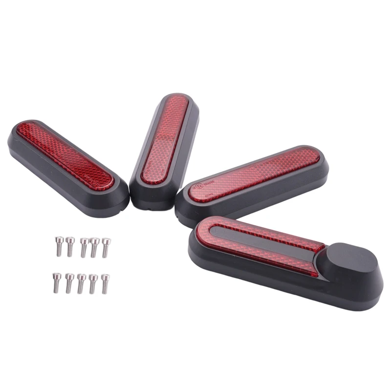 Tampa de proteção do motor scooter elétrico, decoração da roda, faixa reflexiva para Xiaomi M365 1S PRO 2, 4pcs