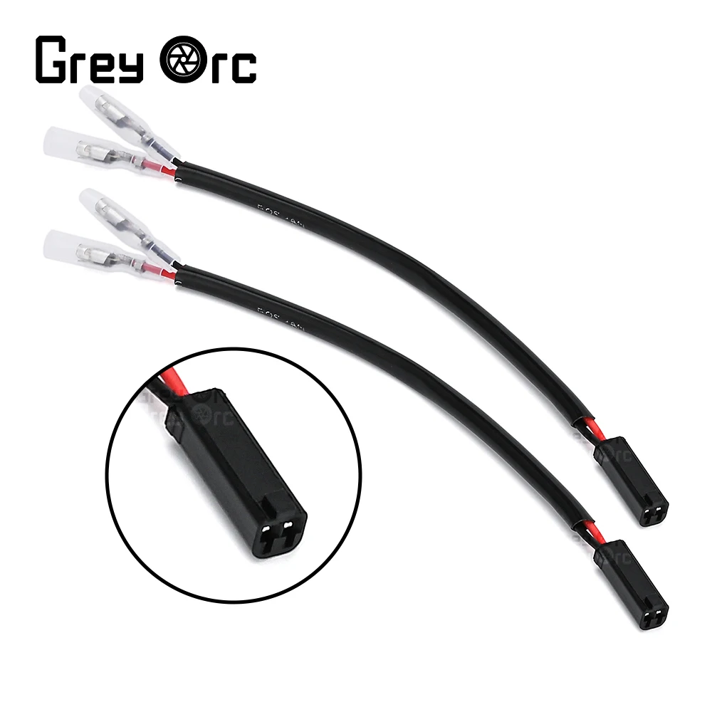 

Turn signal marking line adapter plug connector for SUZUKI Hayabusa GSXR 1300 1999-2017 Rearview Mirror connector 2 power cords