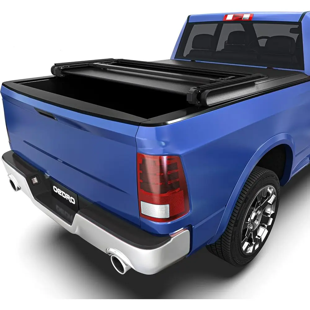 

Soft Tri-Fold Truck Bed Tonneau Cover Compatible with 2002-2025 Ram 1500; 2003-2025 Ram 2500 3500, Fleetside 6.4 Feet Bed (for M