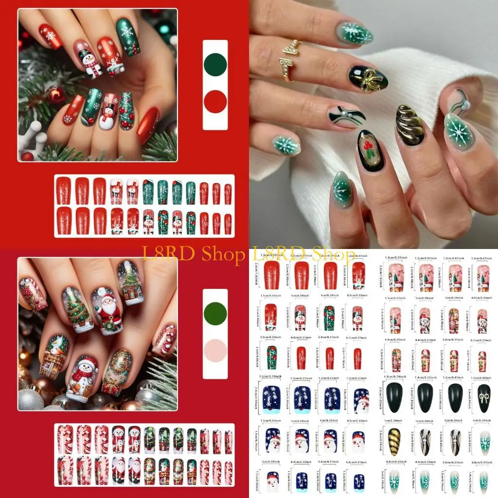 

L8RD Festive Season Reusable Artificial With Gel Glues Sheets And Buffer Tool