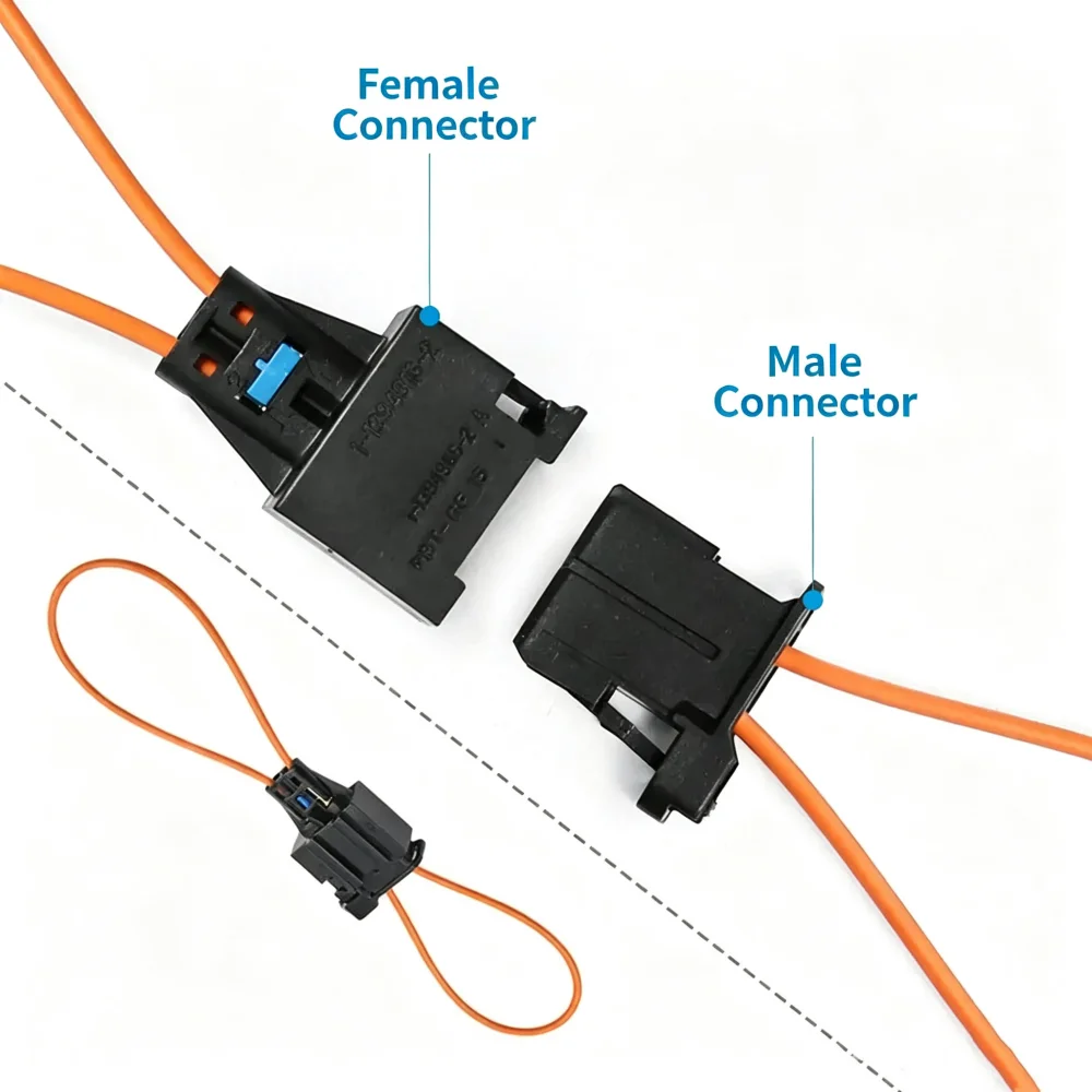 MOST Fiber Optical Optic Loop Bypass Male & Female Adapter Wireless Audio Short Circuit Test For Porsche BMW VW Audi Mercedes