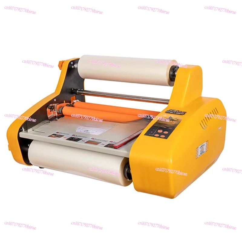 FM3510 English Office Small Desktop Laminating Machine Automatic Hot Film Label Paper Laminating European Standard