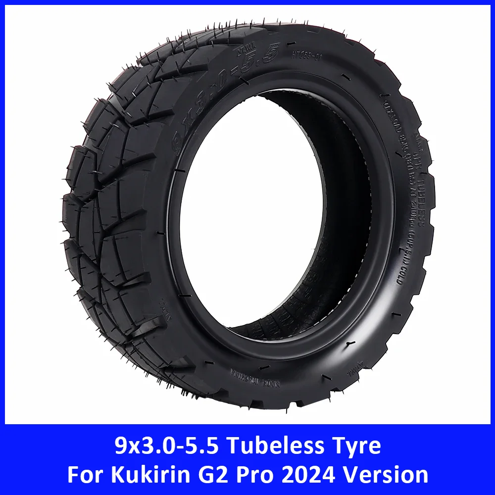 9Inch 9x3.0-5.5 Tubeless Tyre for Kukirin G2 Pro 2024 Version Electric Scooter Accessories Front Rear Wear-resistant Vacuum Tire