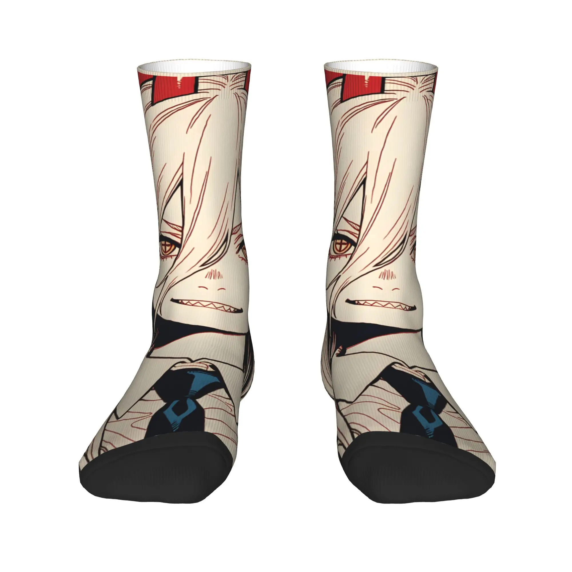 Power confident manga Stockings Chainsaws Mans Gothic Socks Winter Anti Bacterial Socks Unisex Men Sports High Quality Socks