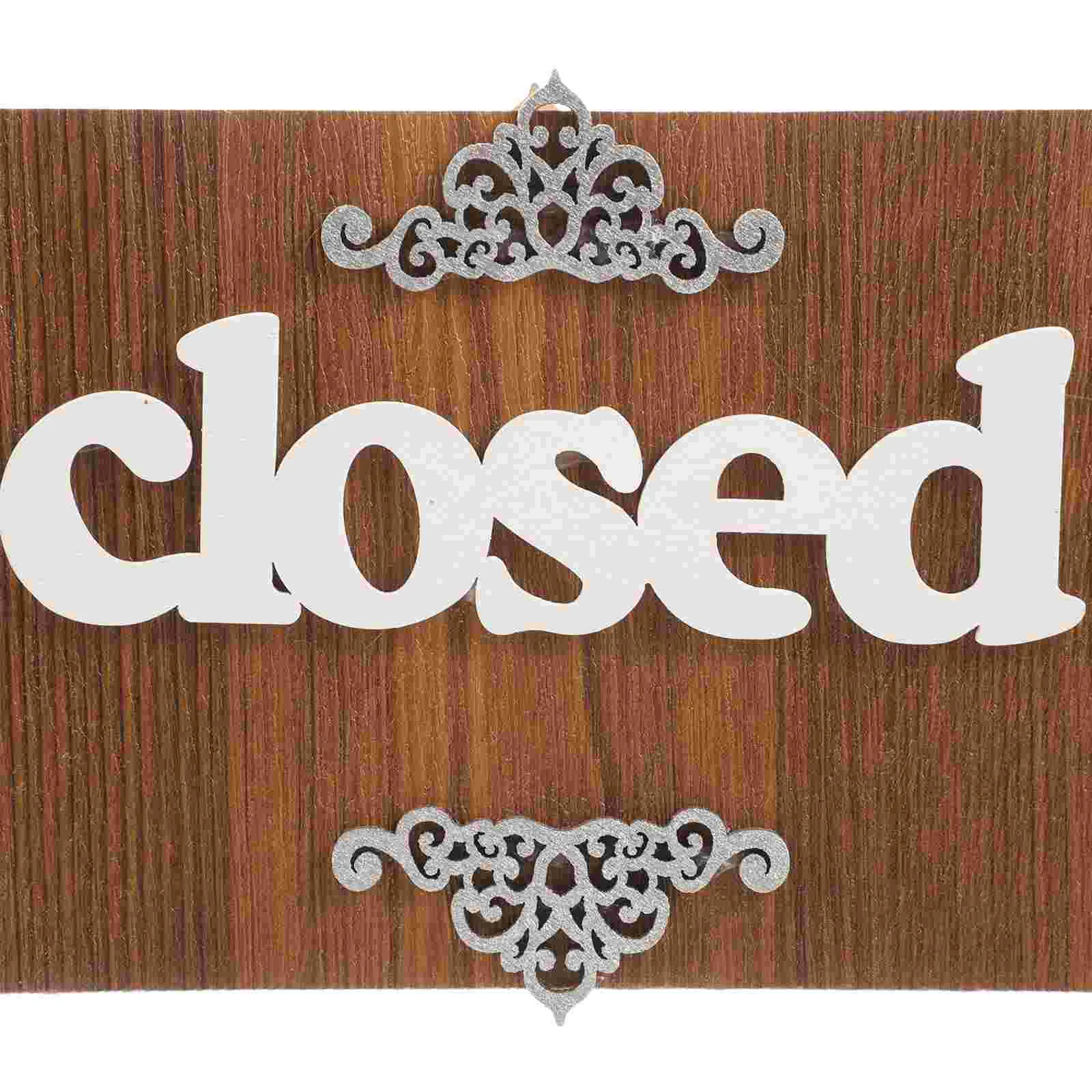 Wooden Open Closed Double sided Hanging Sign Vintage Decoration for Cafe Bar Shop Hotel Wooden Door for Business