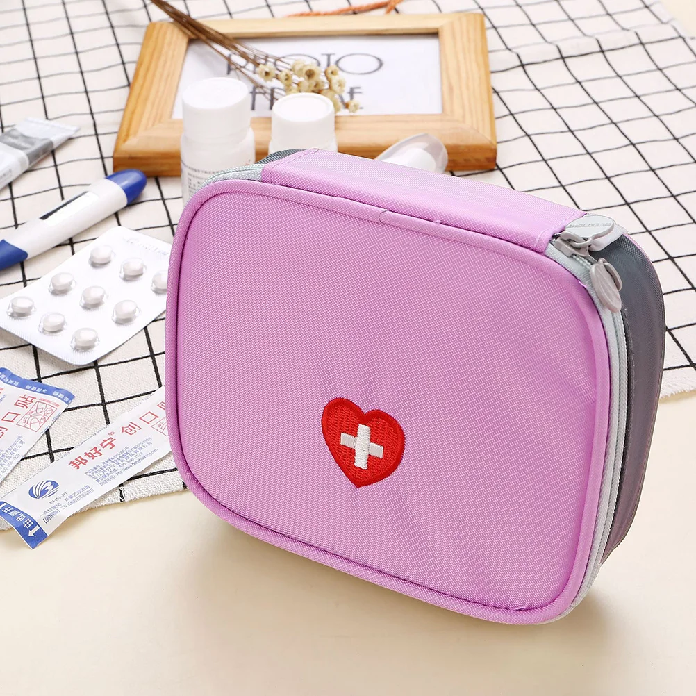 

Outdoor First Aid Emergency Medical Bag Pink Nylon Waterproof Portable Travel Survival Kit Storage Case First Aid Pouch