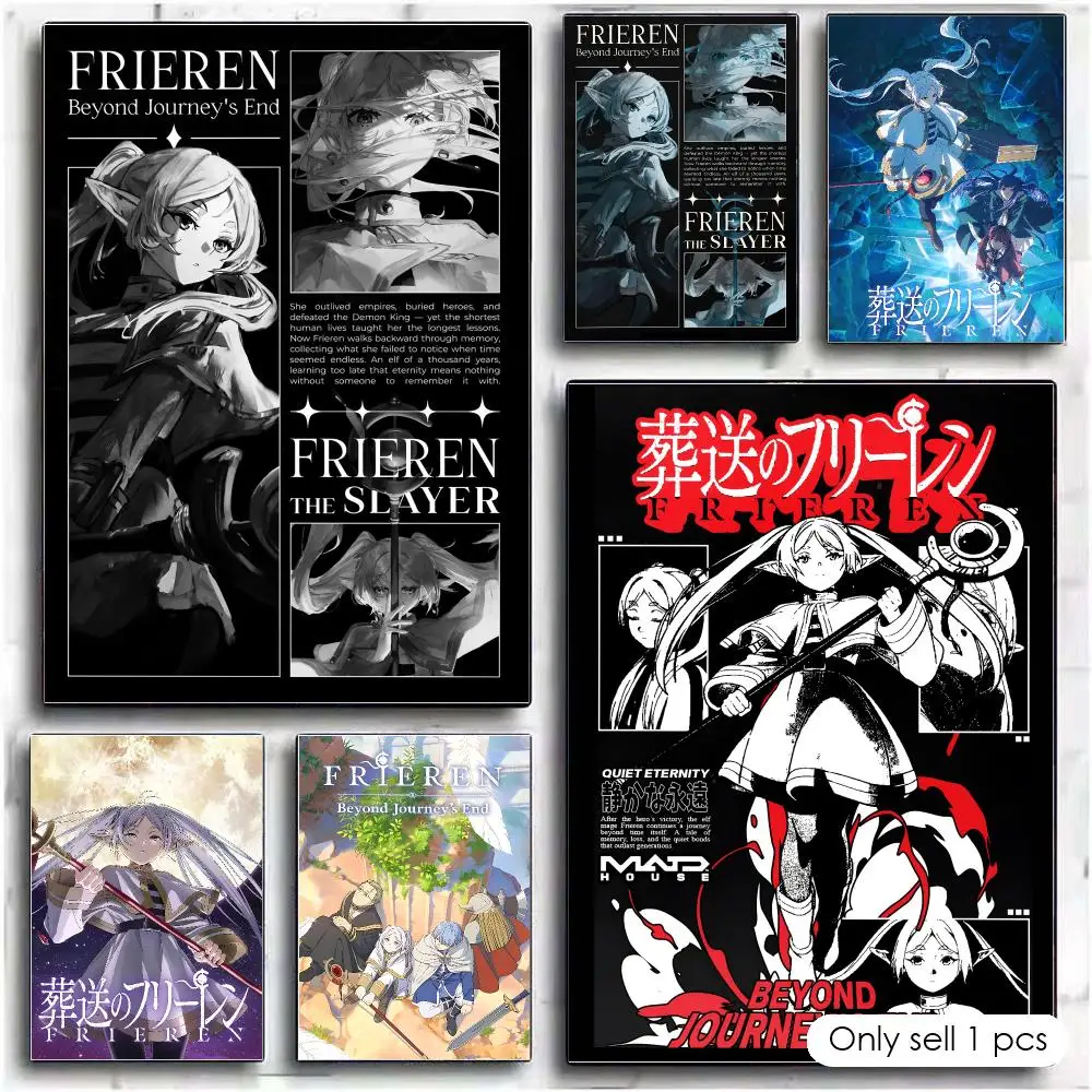 Anime F-Frieren: Beyond Journey's End Poster Modern PP Paper Wall Art Sticker Minimalist Decorative for Home Wall Decor Gift