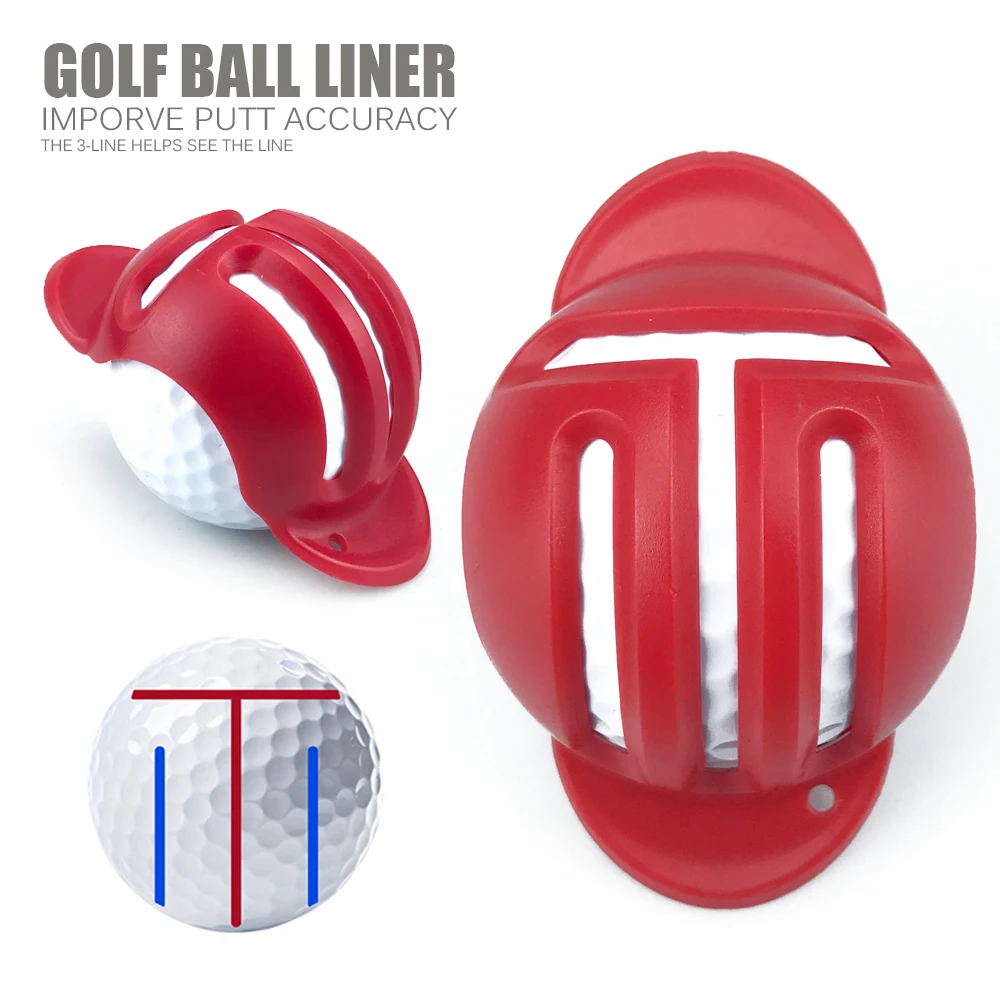 T Type Golf Ball 3 Line Marker Stencil Marker Pen Golf Putting Positioning Aids Outdoor Tool Golf Accessories
