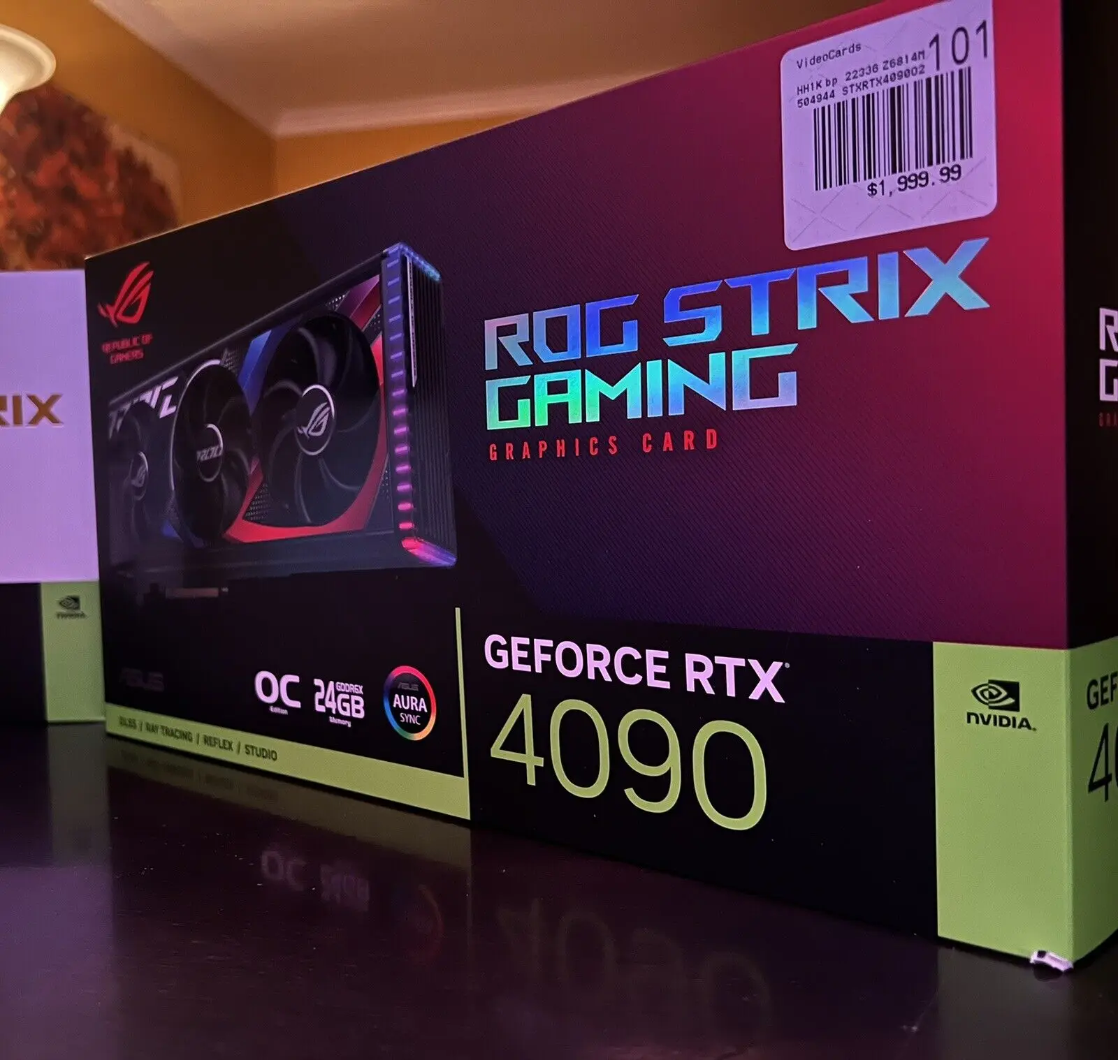 VENDAS SUPERIORES ASUS-ROG Strix Ge'Force RTX 4090 24GB GDDR6X Placa gráfica para jogos OC branca