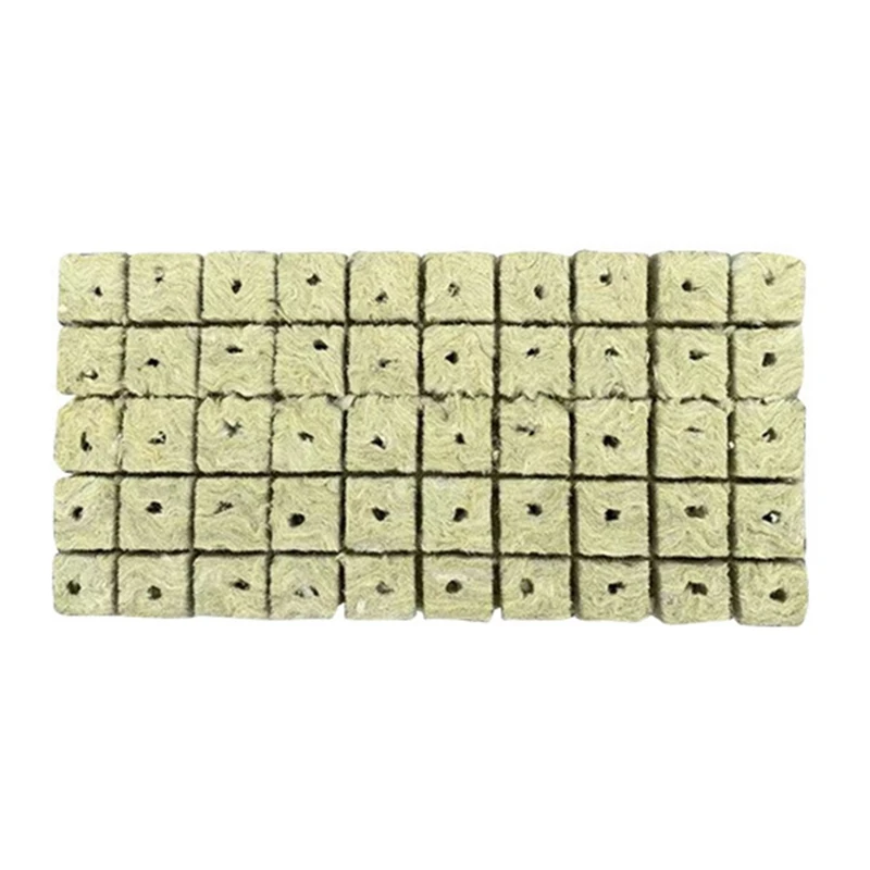 50Pcs Rock Wool Grow Cubes for Cuttings Cloning Plants Propagation Seed Starting