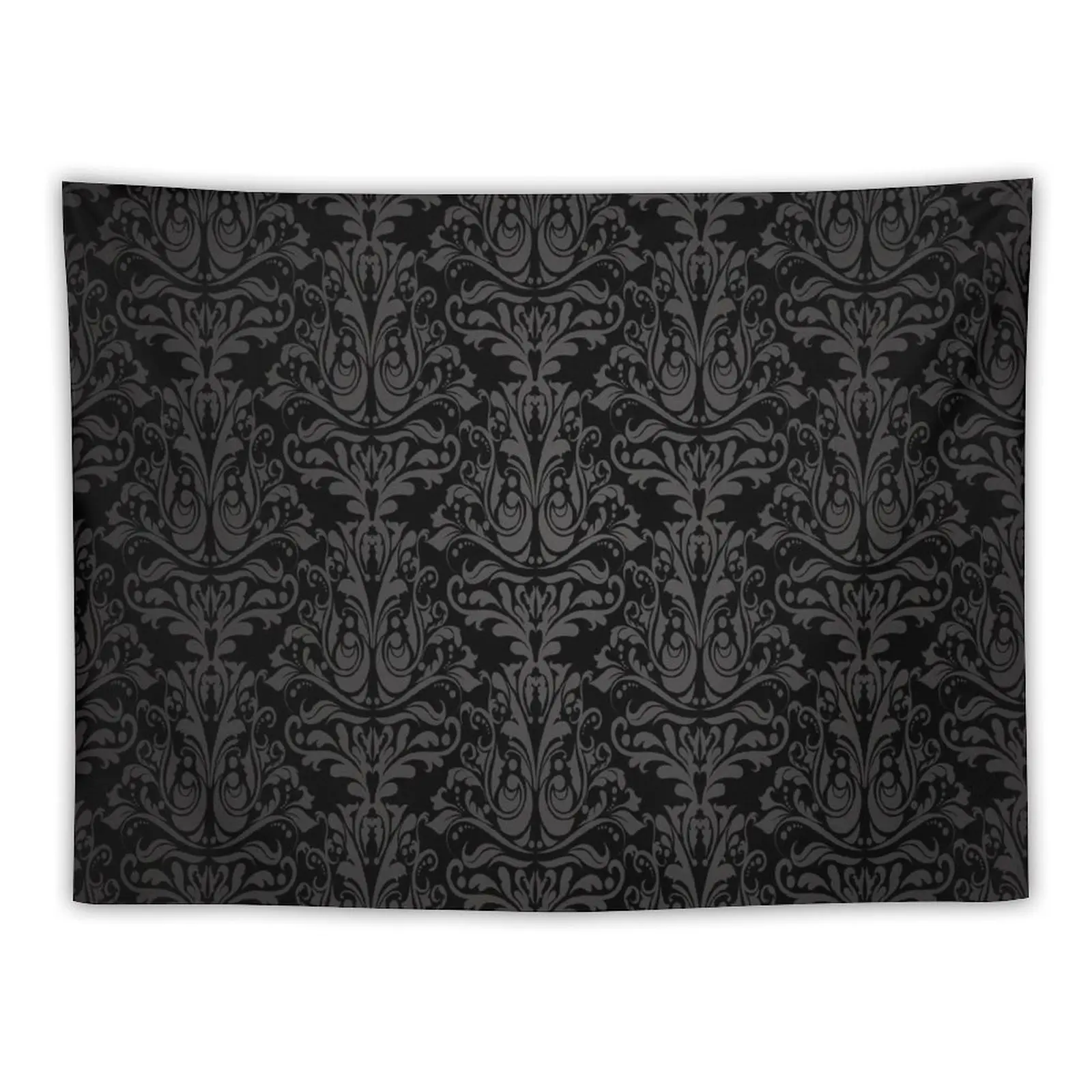 

Black floral damask Tapestry Room Decore Aesthetic Home Decorating Aesthetic Home Decor Christmas Decoration Tapestry