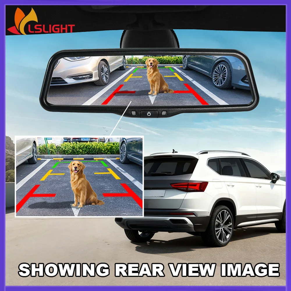 For Seat  Leon 2009 2010 2011 2012 Car Rearview Mirror Monitor HD Reversing Full Screen Display Supports 1080P 720P AHD CVBS