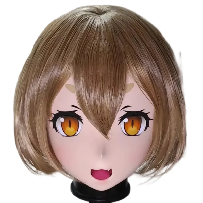 (RAIGEKI MAKS 26) Resin Head Female/Girl Kigurumi Anime Cosplay Masks Crossdress Japan Role Lolita Crossdresser DOLL BJD Mask