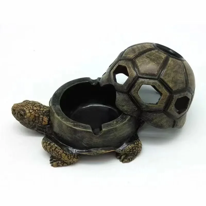 

1PCS Cartoon Tortoise Animal Ashtray Creative Turtle Snail Ashtray Crafts Decoration Stainless Steel Ashtray Windproof