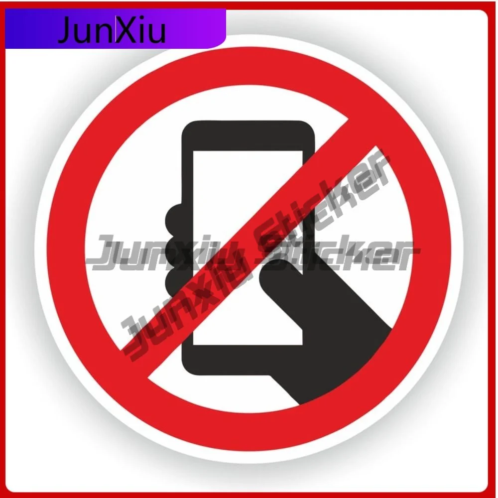 

No Phone Allowed Warning Sign Vinyl Graphic Decals X500 Motorcycle Suv Car Cover Waterproof Outdoor Decals And Graphics Sticker