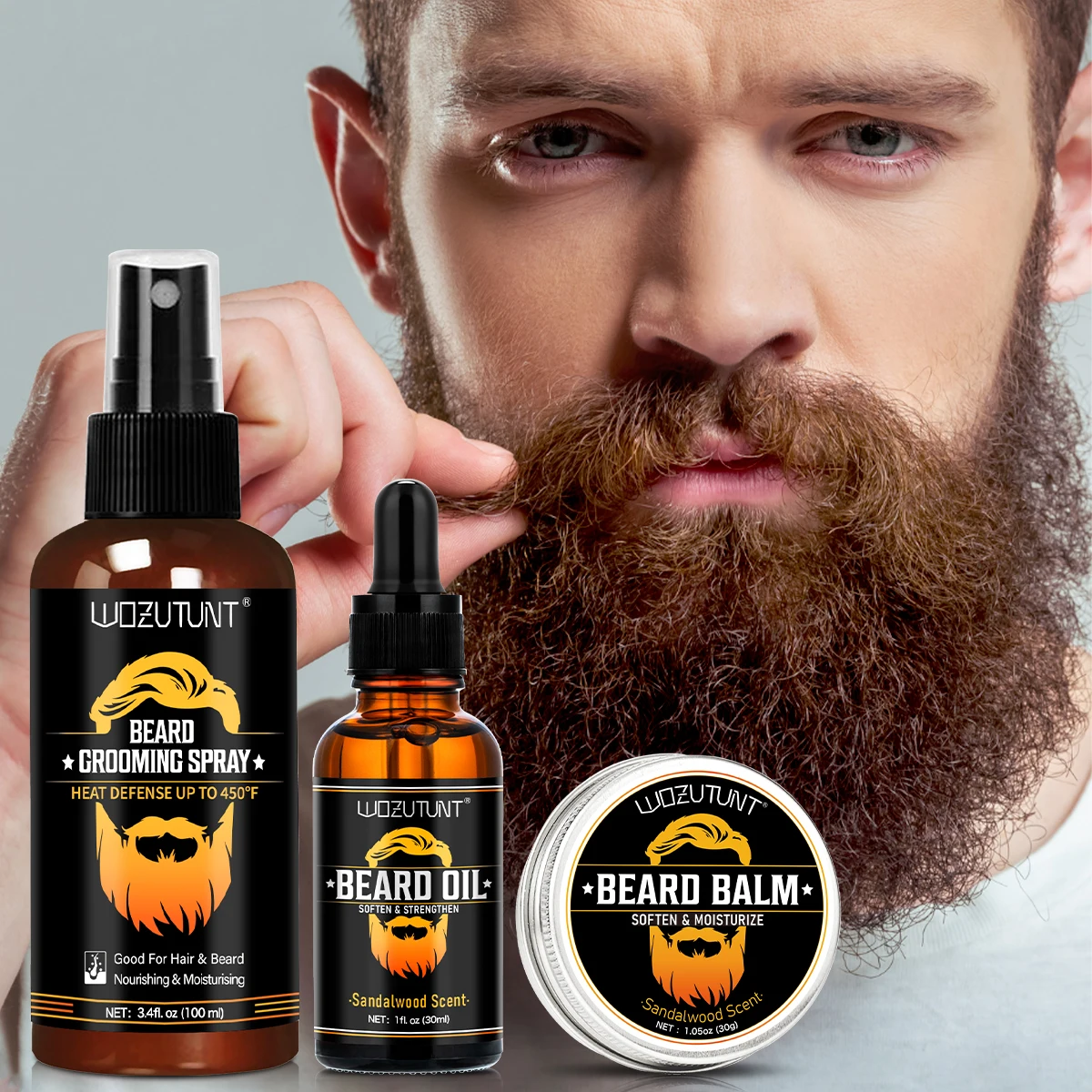 Beard Moisturizing Nourishing Oil Root-Strengthening Care Serum Anti-frizz Smoothing Conditioner Soft Styling Facial Hair Butter